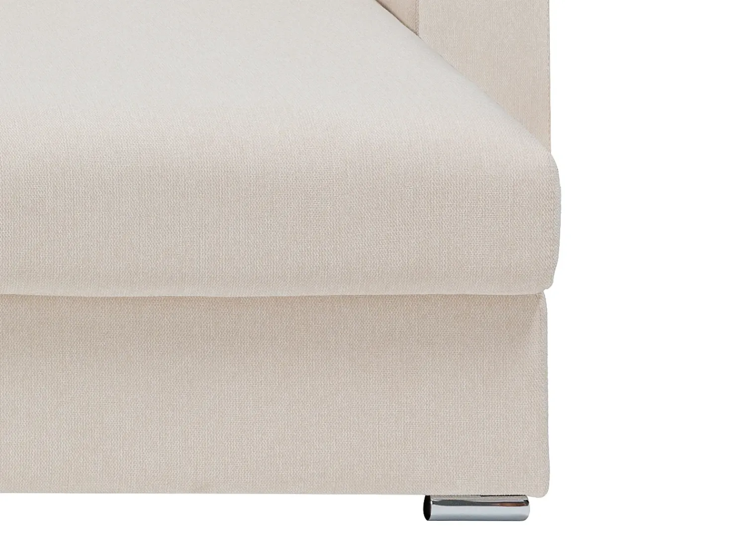Outlet Vente-unique Sofá de canto convertível abertura rápida em tecido ripas largas 160 cm - 22 cm - CALITO Bege