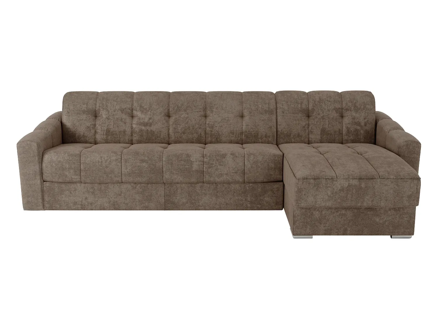 Sofá*Vente-unique Sofá de canto convertível et reversível abertura rápida em tecido - 160 cm - 22 cm DARIELO Taupe
