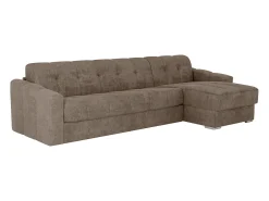Sofá*Vente-unique Sofá de canto convertível et reversível abertura rápida em tecido - 160 cm - 22 cm DARIELO Taupe