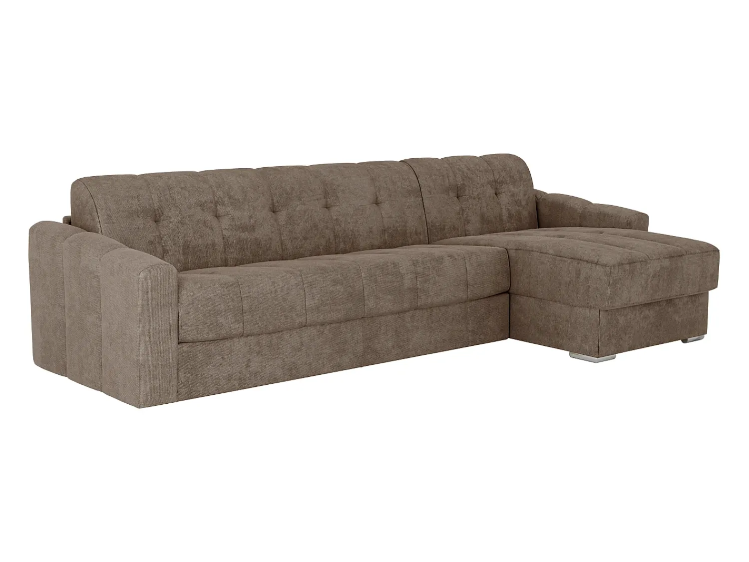 Sofá*Vente-unique Sofá de canto convertível et reversível abertura rápida em tecido - 160 cm - 22 cm DARIELO Taupe