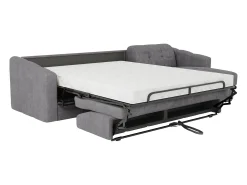 Sofá|Vente-unique Sofá de canto convertível et reversível abertura rápida em tecido - 140 cm - 18 cm DARIELO Cinzento