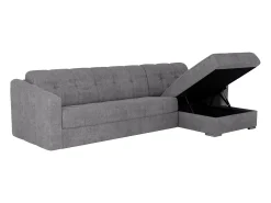 Vente-unique Sofá de canto convertível et reversível abertura rápida em tecido - 140 cm - 18 cm DARIELO^ Sofá