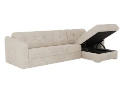 Vente-unique Sofá de canto convertível et reversível abertura rápida em tecido - 140 cm - 18 cm DARIELO^ Sofá