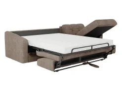 Sofá*Vente-unique Sofá de canto convertível et reversível abertura rápida em tecido - 160 cm - 14 cm DARIELO Taupe