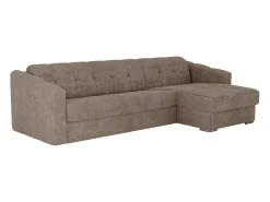 Sofá*Vente-unique Sofá de canto convertível et reversível abertura rápida em tecido - 160 cm - 14 cm DARIELO Taupe