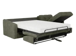 Discount Vente-unique Sofá de canto convertível reversível abertura rápida em tecido verde - 140 cm - 18 cm DARIELO Caqui