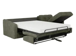 Vente-unique Sofá de canto convertível reversível abertura rápida em tecido verde - 140 cm - 14 cm DARIELO^ Sofá
