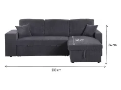 Habitat et jardin Sofá de canto convertível/reversível de 3 lugares 