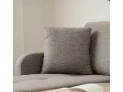 Sofá*Merax Sofá de canto de 3 lugares com chaise longue - 185 x 118 x 82 cm - tecido respirável de algodão e linho - cinza escuro antigo Cinzento