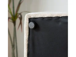 Sofá*Concept-Usine Sofá de canto de 3 lugares em veludo com chaise longue direita - Confortável e moderno Bege