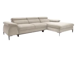 Sofá*Vente-unique Sofá de canto direito convertível veludo design SEPINA de Pascal Morabito Bege