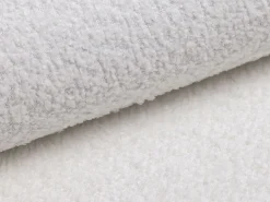 New Vente-unique Sofá de canto direito convertível em tecido bouclé JOLESA Branco