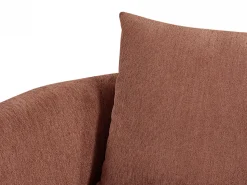 Sofá*Vente-unique Sofá de canto direito em veludo texturizado cor LOUSADO Terracota