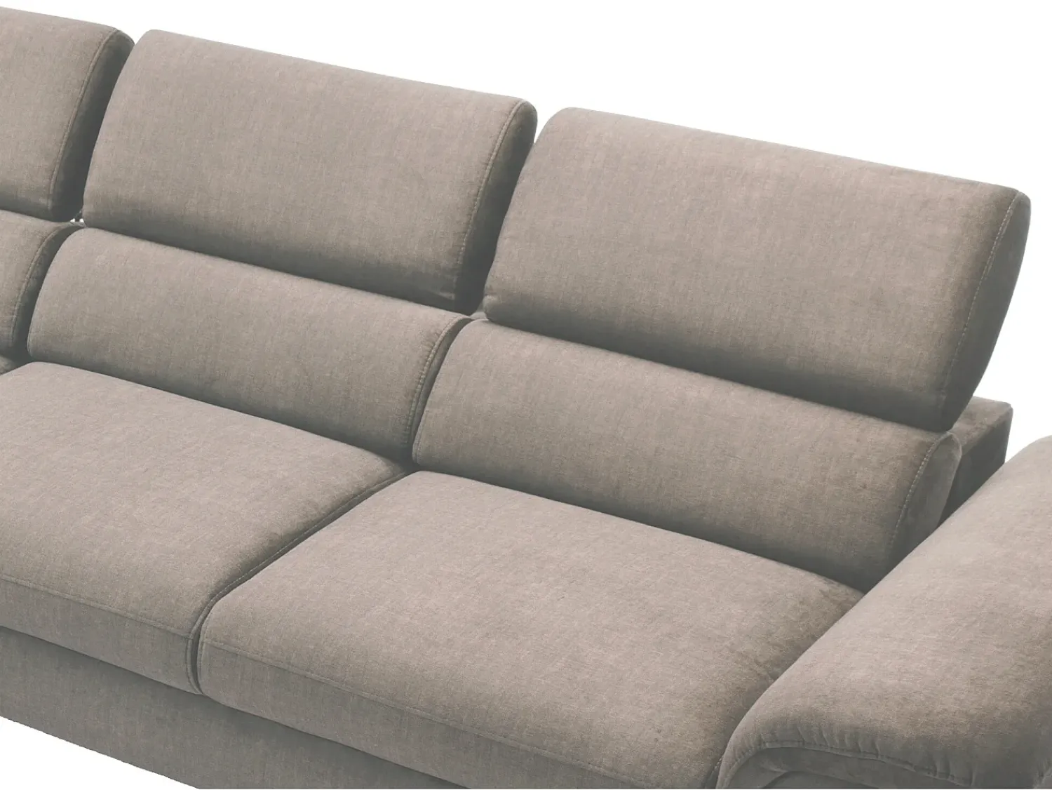 Sofá|Vente-unique Sofá de canto esquerdo convertível veludo design SEPINA de Pascal Morabito Taupe