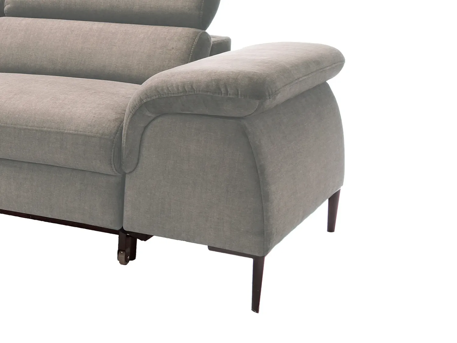 Sofá|Vente-unique Sofá de canto esquerdo convertível veludo design SEPINA de Pascal Morabito Taupe