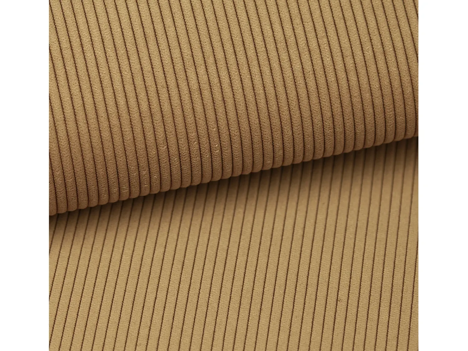 Vente-unique Sofá de canto esquerdo convertível em veludo canelado amarelo - TEODORA de PASCAL MORABITO^ Sofá