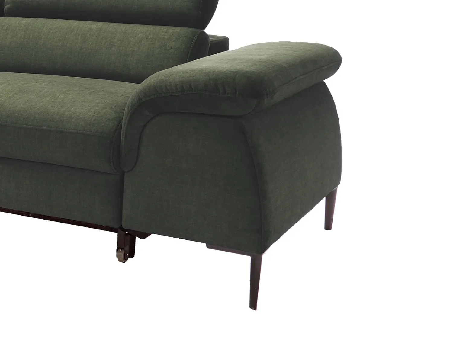 Clearance Vente-unique Sofá de canto esquerdo convertível veludo design SEPINA de Pascal Morabito Verde