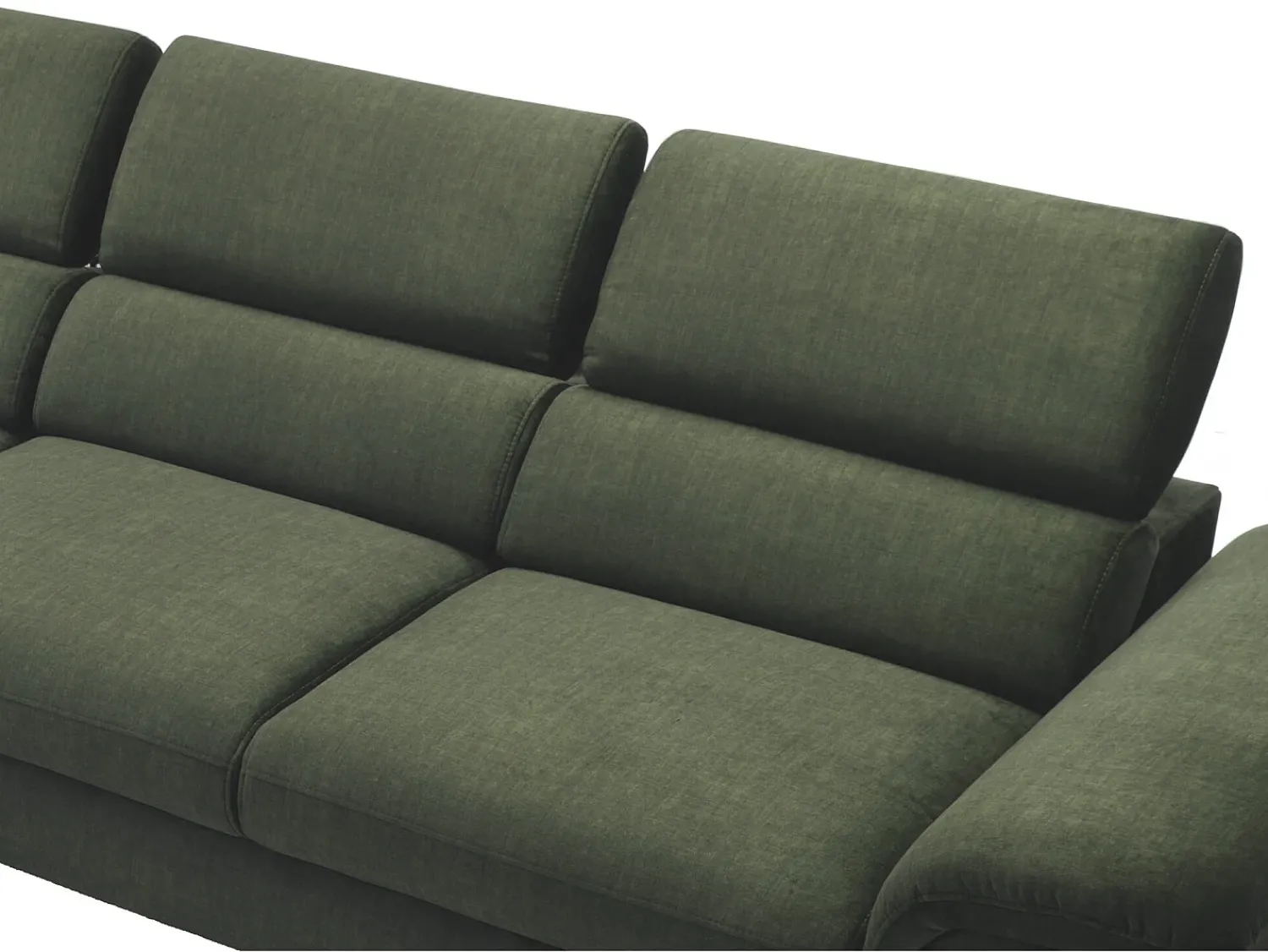 Clearance Vente-unique Sofá de canto esquerdo convertível veludo design SEPINA de Pascal Morabito Verde