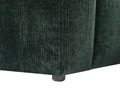 Sofá*Maison Céphy Sofá de canto esquerdo e pufe em veludo canelado verde abeto TIRONO da Verde pinho