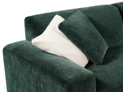 Sofá*Maison Céphy Sofá de canto esquerdo em veludo canelado verde abeto TIRONO da Verde pinho