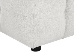 Clearance Vente-unique Sofá de canto esquerdo em tecido bouclé marfim LERICI de Pascal Morabito Branco