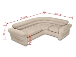 Sofá|Intex Sofá de canto insuflável 257 x 203 x 76 cm 68575NP Bege