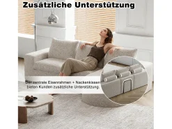 Hauss Spole Sofá de canto modular de 6 lugares com chaise longue - Tecido chenille - Não necessita de montagem^ Sofá