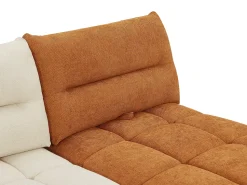 Sofá*Vente-unique Sofá de canto modular encosto função avança-recua tecido bege e terracota APOLIU Terracota / Bege