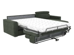Sofá|Vente-unique Sofá de canto reversível conversível abertura rápida conversível em tecido - Cama 160 cm VIZIR Verde