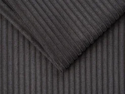 Online Vente-unique Sofá de canto reversível convertível abertura rápida veludo canelado cinzento 140 cm - 22 cm CALITO Cinza antracite