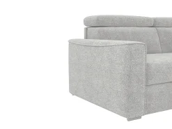 Vente-unique Sofá de canto reversível conversível abertura rápida em tecido cinza claro - Cama 160 cm VIZIR^ Sofá