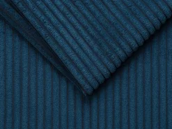 Sofá|Vente-unique Sofá de canto reversível convertível abertura rápida veludo canelado 140 cm - 22 cm CALITO Azul