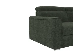 Vente-unique Sofá de canto reversível conversível abertura rápida em tecido - Estrado com ripas largas 140 cm - Colchão 14 cm VIZIR^ Sofá