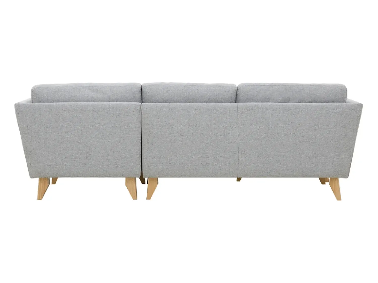 Sofá*Concept-Usine Sofá de canto reversível de 4 lugares em tecido cinza claro Norden - Confortável e elegante Cinzento claro