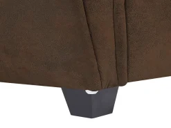 Sale Vente-unique Sofá de clube VICTORY III de 3 lugares em microfibra com aparência de couro envelhecido. Castanho