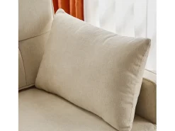 Sofá* Sofá de dois lugares, sofá para sala de estar, sofá com função de cama, encosto ajustável, tecido chenille, Bege