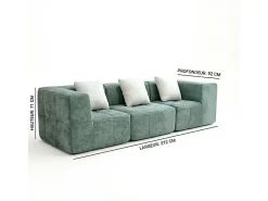 Sofá| Sofá de sala Eden Simple 3 lugares - branco areia Branco sujo
