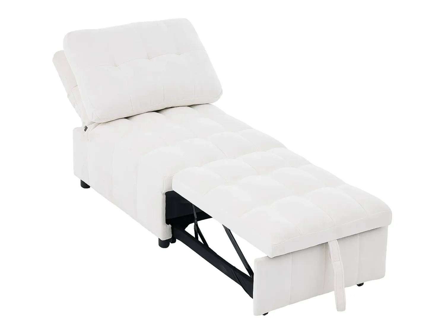 Sofá|ModernLuxe Sofá de um lugar - 68x95x76 cm - encosto ajustável - profundidade do assento ajustável - Branco