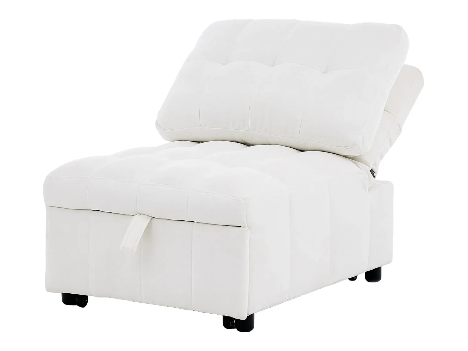Sofá|ModernLuxe Sofá de um lugar - 68x95x76 cm - encosto ajustável - profundidade do assento ajustável - Branco