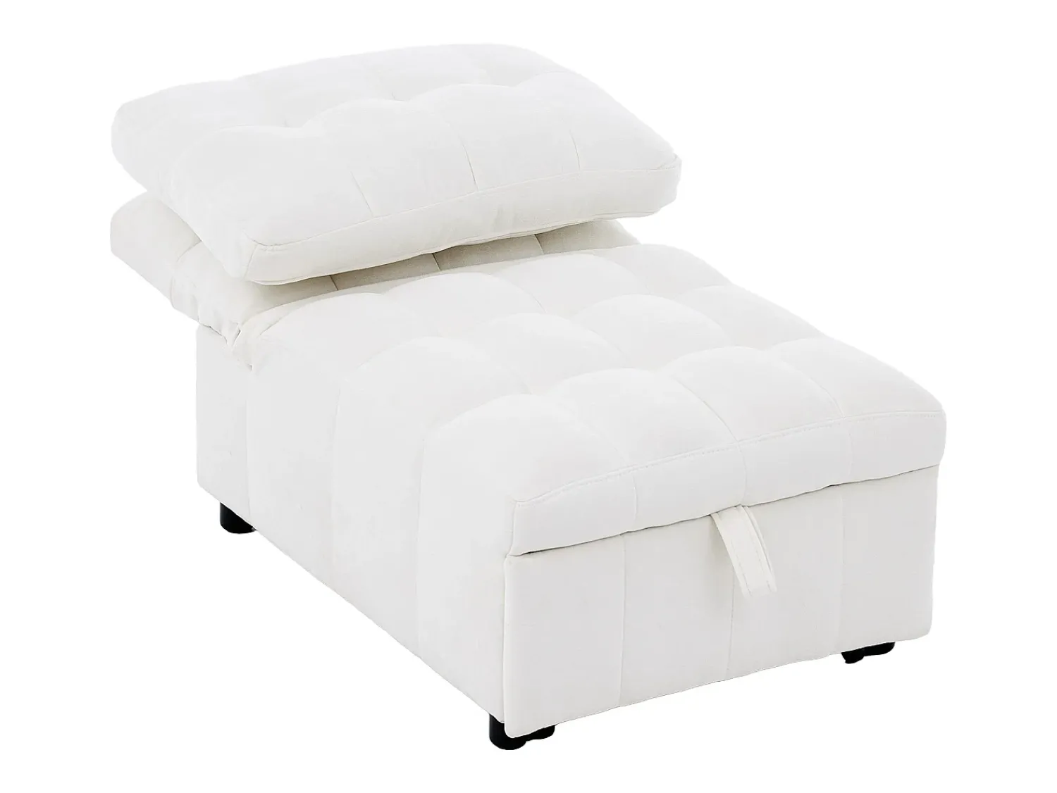 Sofá|ModernLuxe Sofá de um lugar - 68x95x76 cm - encosto ajustável - profundidade do assento ajustável - Branco
