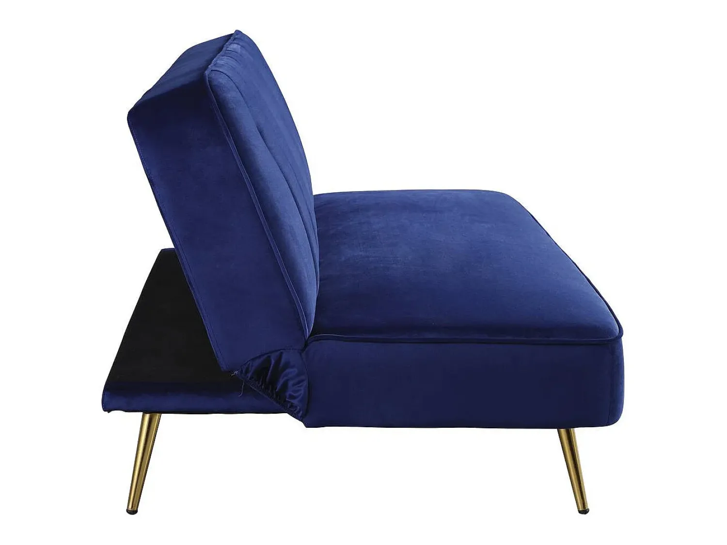 Habitat et jardin Sofá de veludo Clic Clac "James" - 180 x 83 x 75 cm - 3 lugares - escuro Azul