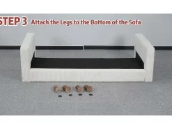 Sofá|DripeX Sofá de veludo cotelê de 2 lugares, Sofá estofado moderno reto grande com assentos extra profundos 56cm - 2 almofadas - 178x76x89cm - Cinzento
