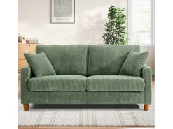 DripeX Sofá de veludo de 2 -sete, com 2 almofadas, assentos de 56 cm de profundidade, 178x76x89cm,^ Sofá