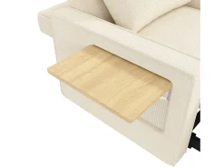 ModernLuxe Sofá dobrável multifuncional - com portas de carregamento USB - com suporte para telefone - Tecido de veludo cotelê -^ Poltrona