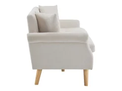 Best ModernLuxe Sofá estofado chenille 2 lugares - 162x74x77 cm - Bege