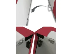 Online Talamo Italia Sofá fixo Dcagnan, Sofá modular grande de 2 lugares com península esquerda, 100% Fabricado na Itália, Sofá de tecido moderno, 240x170h70 cm, Vermelho