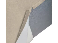 Talamo Italia Sofá fixo Ddzek, sofá modular de 3 lugares com península direita, 100% Fabricado na Itália, Sofá de tecido moderno, 300x170h70 cm, Taupe^ Sofá