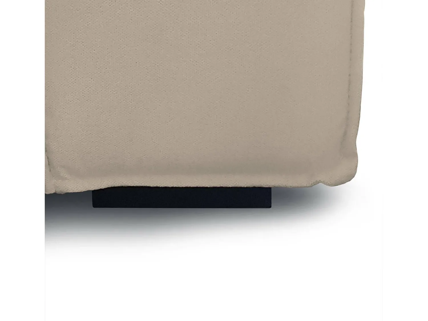 Talamo Italia Sofá fixo Dkivil, sofá modular de 2 lugares com península esquerda, 100% Fabricado na Itália, Sofá de tecido moderno, 220x170h70 cm, Taupe^ Sofá