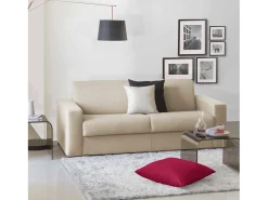 Clearance Talamo Italia Sofá fixo Dpalett, sofá de 2 lugares, 100% Fabricado na Itália, Sofá da sala em tecido acolchoado, com braços padrão, 180x95h90 cm, Bege