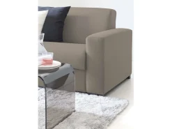 Sofá|Talamo Italia Sofá fixo Dpalett, sofá de 2 lugares, 100% Fabricado na Itália, Sofá da sala em tecido acolchoado, com braços padrão, 180x95h90 cm, Taupe Cinzento